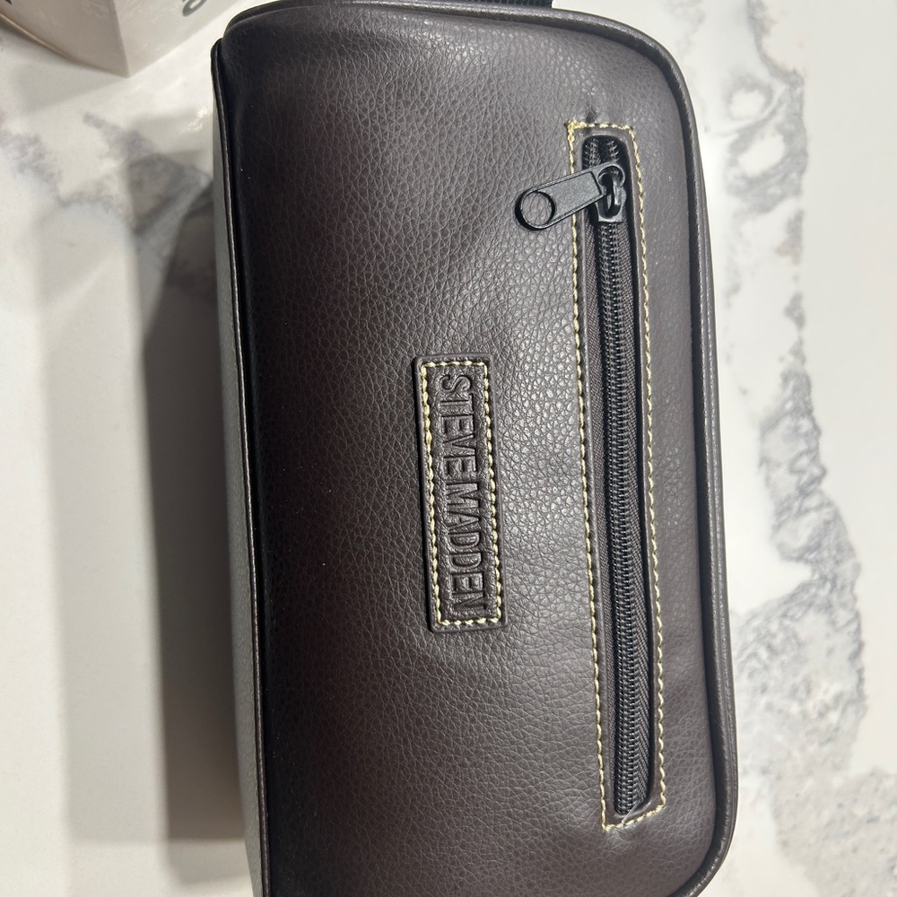 Steve Madden Dark Brown Toiletry Bag